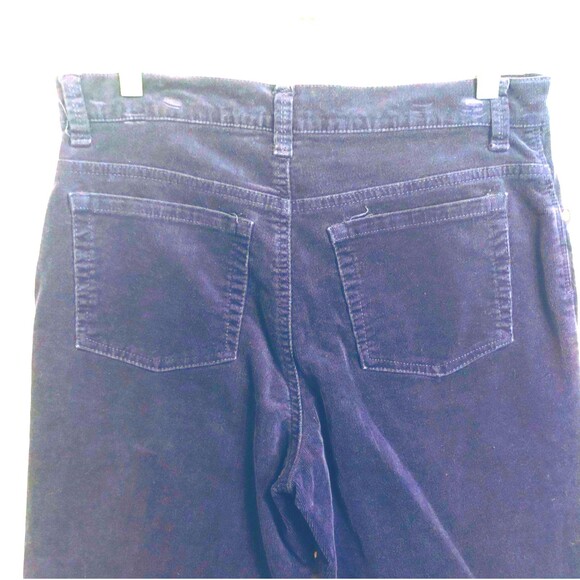 Gloria Vanderbilt Pants Women's 10 Straight Leg Zip Corduroy Midnight Purple - Picture 6 of 10